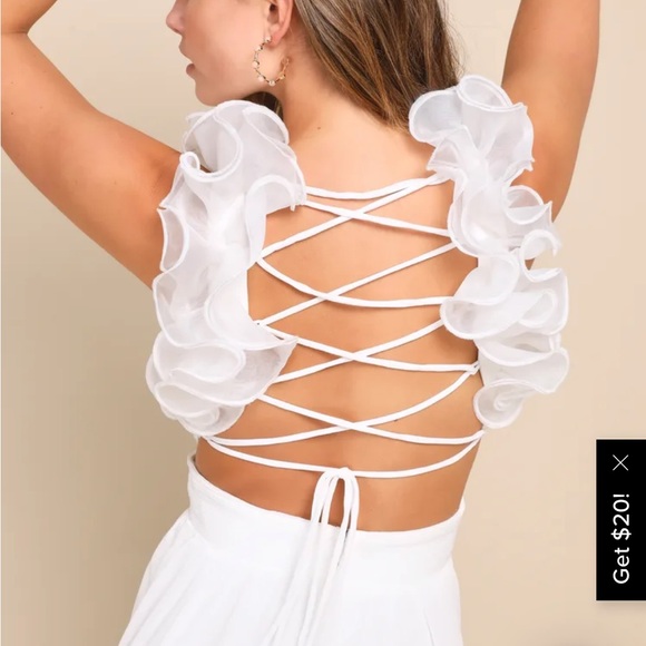 Lulu’s Lace Up Midi Dress - Picture 2 of 3